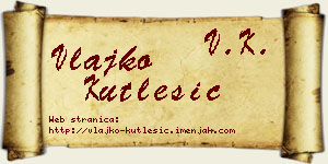 Vlajko Kutlešić vizit kartica